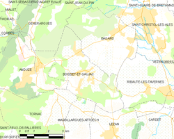 Map commune FR insee code 30042